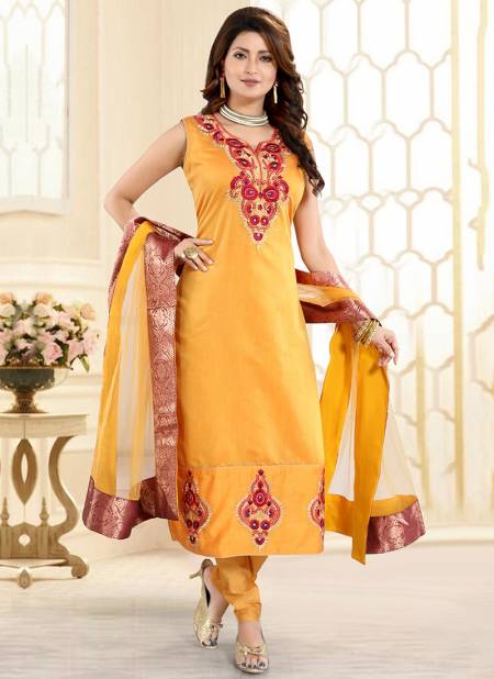 GOLDEN Colour N F CHURIDAR 09 Stylish Casual Wear Designer Worked Readymade Salwar Suit Collection N F C 280 GOLDEN
